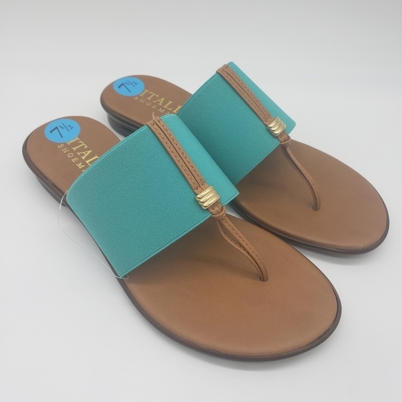 901- Italian Shoemakers Sutton Sandals Green Color Size 7.5 - Picture 1 of 10